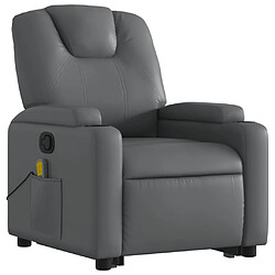 Avis vidaXL Fauteuil inclinable de massage Gris Similicuir