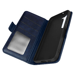 Avizar Étui pour Samsung Galaxy S23 Portefeuille Fonction Support Prestifold Bleu Nuit