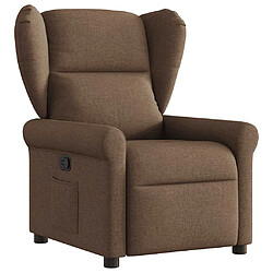 vidaXL Fauteuil inclinable Marron Tissu