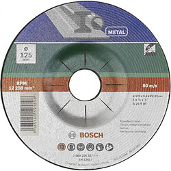 Avis Bosch 2609256337 Meule à ébarber à moyeu déporté pour Métaux Diamètre 125 mm Diamètre d'alésage 22,23 Epaisseur 6 mm