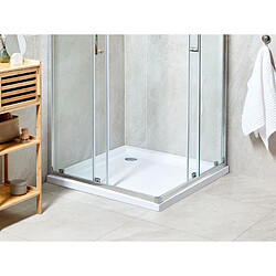 Beliani Bac de douche AMPAY 80 x 80 x 5 cm Blanc