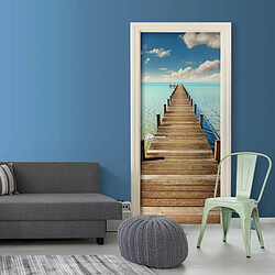 Paris Prix Papier Peint pour Porte Turquoise Harbour 210x100cm