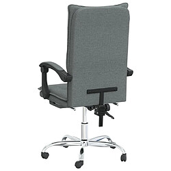 Acheter vidaXL Fauteuil inclinable de bureau Gris foncé Tissu