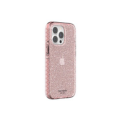 Kate Spade Coque pour iPhone 13 Pro Gamme Glitter Pailletée Translucide Compatible Magsafe Rose