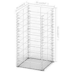 Avis vidaXL Jeu de panier de gabion 3 pcs Fil galvanisé 25x25x50 cm