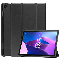 Etui en PU fonction d'éveil/veille automatique avec support pour votre Lenovo Tab M10 (Gen 3) - noir