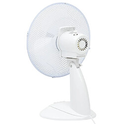 Avis vidaXL Ventilateur de table 3 vitesses 30 cm 40 W Blanc