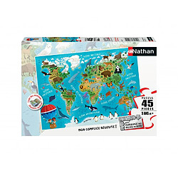 Ravensburger Puzzle 45 p - Carte du monde des animaux - Nvlle edition