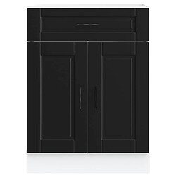 Avis vidaXL Armoire de cuisine Porto noir bois d'ingénierie