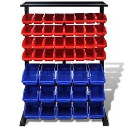 vidaXL Étagère à outils de garage Bleu et rouge