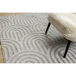 RUGSX Tapis SANTO SIZAL 0537 géométrique gris 80x150 cm pas cher