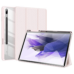 Etui en PU DUX DUCIS avec support rose clair pour votre Samsung Galaxy Tab S7 Plus/S8 Plus/S7 FE