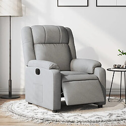 Maison Chic Fauteuil Relax pour salon, Fauteuil inclinable électrique Gris clair Tissu -GKD49971