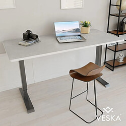 Blumie Bureau assis debout électrique 140*70 cm - Plateau Gris clair / Pieds couleur au choix