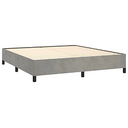 Acheter Maison Chic Lit adulte - Lit simple Cadre de lit,Structure du lit Contemporain Gris clair 180x200 cm Velours -MN53528