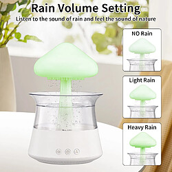 KILISKY Humidificateur d'Air - Silencieux - avec 7 lumières LED de couleurs différentes - motifs nuages avec gouttes de pluie - Blanc