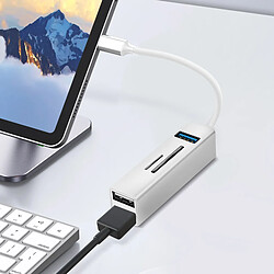 Avis Avizar Hub USB-C 5 en 1 3x Ports USB Lecteur carte SD/micro-SD Argent