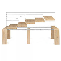 Avis Concept Usine BELLI - Table console extensible en bois - 3 m