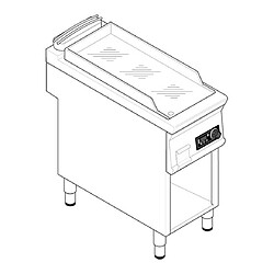 Plaque à Snacker Electrique Gamme 700 Meuble Ouvert 3,9 kW - Lisse Chromée - Tecnoinox