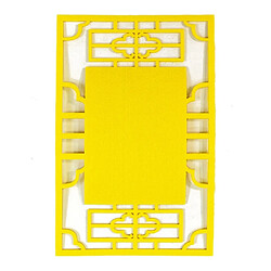 Wewoo École stéréo coloré épais non-tissé fond Pad décoration matériauxtaille 23,5x36 cm jaune