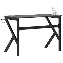 Avis Helloshop26 Bureau table poste de travail meuble d'ordinateur informatique étude de jeu avec pieds en forme de K 110 x 60 x 75 cm noir 02_0023769