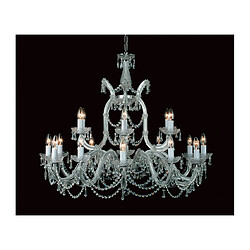 Lumière Chandelier sans abats jours Marie Chrome 82 Cm