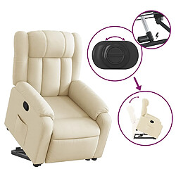 Acheter vidaXL Fauteuil inclinable Crème Tissu