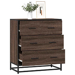 vidaXL Buffet chêne marron 68x35x76 cm bois d'ingénierie et métal