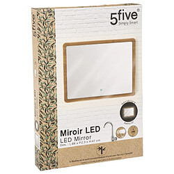 Five Simply Smart Miroir LED Mural Rectangle Bambou - Five pas cher