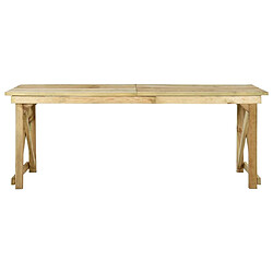 vidaXL Table de jardin 200x79x75 cm Bois de pin imprégné