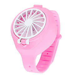 Mini Ventilateur Portable Montre USB Enfants Ventilateur Personnel Pour Le Refroidissement Par Air Rose