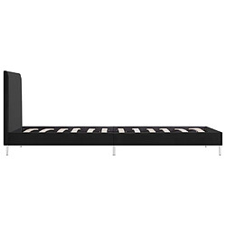 Avis vidaXL Cadre de lit sans matelas noir tissu 90x200 cm