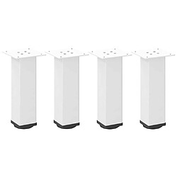 vidaXL Pieds de table basse 4 pcs blanc 30-32 cm acier