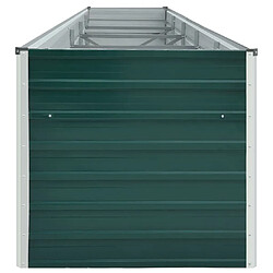 Avis vidaXL Lit surélevé de jardin Acier galvanisé 400x80x77 cm Vert