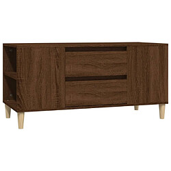 Maison Chic Meuble TV scandinave - Banc TV pour salon Chêne marron 102x44,5x50 cm Bois d'ingénierie -MN61683