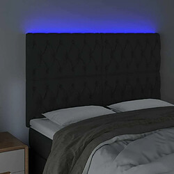 Avis Maison Chic Tête de lit scandinave à LED,meuble de chambre Noir 160x7x118/128 cm Velours -MN87033