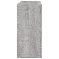 Acheter vidaXL Buffet Sonoma gris 80x33x70 cm Bois d'ingénierie