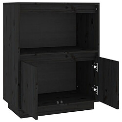 Acheter vidaXL Buffet Noir 60x34x75 cm Bois massif de pin