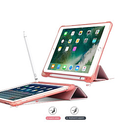 Wewoo Smart Cover Housse Étui de protection TPU antichoc multi-rabattable pour iPad 9.7 (2018) / 9.7 (2017) / air / air2, avec support et fente pour stylo (rose)