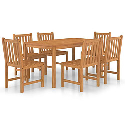 Salle à manger de jardin 7 pcs,Table et chaise à dîner Bois de teck solide -MN94366