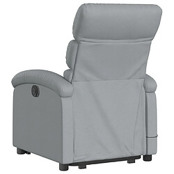 Avis vidaXL Fauteuil de massage inclinable Gris clair Tissu