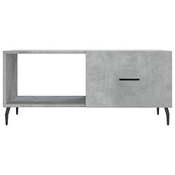 Maison Chic Table basse,Table Console Table d'appoint, Table pour salon gris béton 90x50x40 cm bois d'ingénierie -MN21221 pas cher