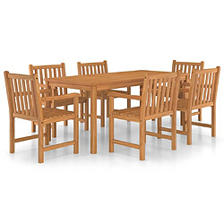 Salle à manger de jardin 7 pcs,Table et chaise à dîner Bois de teck massif -MN53733