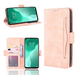 Etui en PU avec plusieurs porte-cartes or rose pour votre Huawei Nova 7 SE/P40 Lite 5G