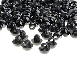 100pcs Boutons Yeux de Poupée Nez Accessoire Solide Noir pour DIY Fabrication de Poupée Doll Ours