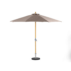 Parasol droit rond Tinaei Taupe - 3 m - Hespéride pas cher