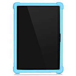 Coque en silicone avec béquille coulissante bleu clair pour votre Lenovo M10 FHD REL X605FC