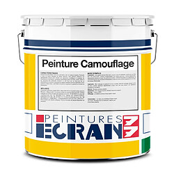 Peintures Daniel Peinture camouflage professionnelle, vert, finition mate pour palombière, cabane, abri de jardin, abri de chasse ECRAN77-3.5 Kg-Feuillage foncé