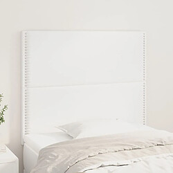 Maison Chic Lot de 2 Têtes de lit design Blanc pour chambre - Décoration de lit 100x5x78/88 cm Similicuir -MN31933