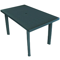 vidaXL Table de jardin Vert 126 x 76 x 72 cm Plastique 